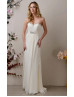 Strapless Sweetheart Neck Beaded Ruched Waist Chiffon Prom Dress